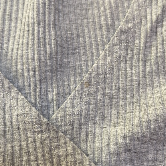 2/$15 Criss Cross Ribbed Asymmetrical Cropped T-shirt - Picture 2 of 3